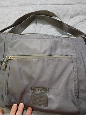 Gray ETA Crossbody Shoulder Travel Bag